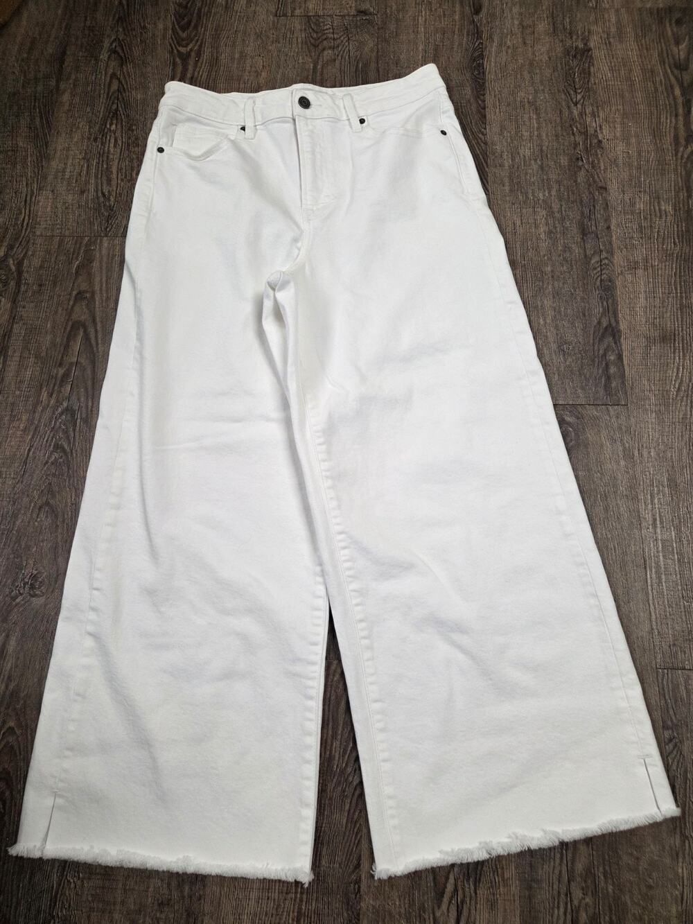 Hidden LA White Nori High Rise Crop Super Wide Leg Soft Denim Jeans Size 29